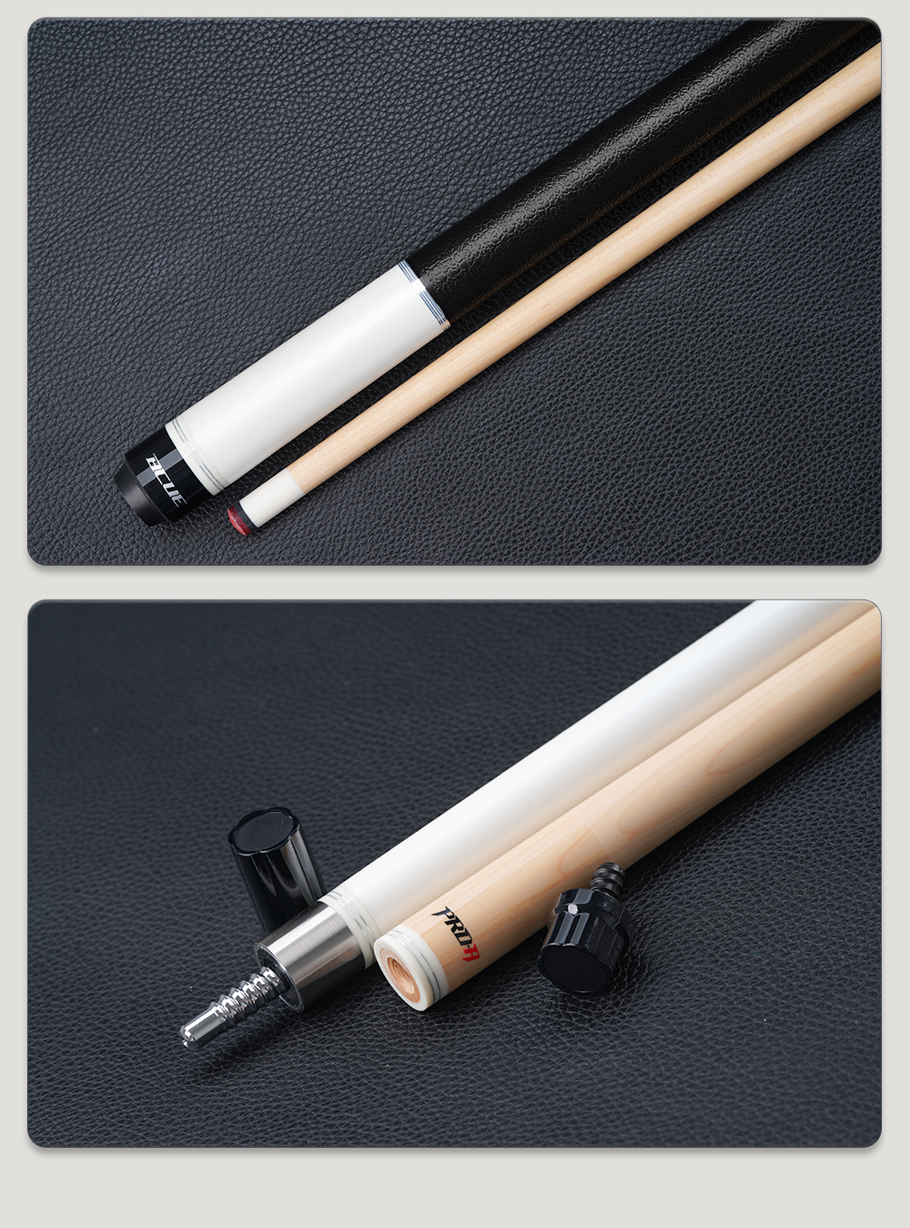 BCUE AL-01 Maple Pool Cue Sticker maple shaft with 12.5mm tip radial ...