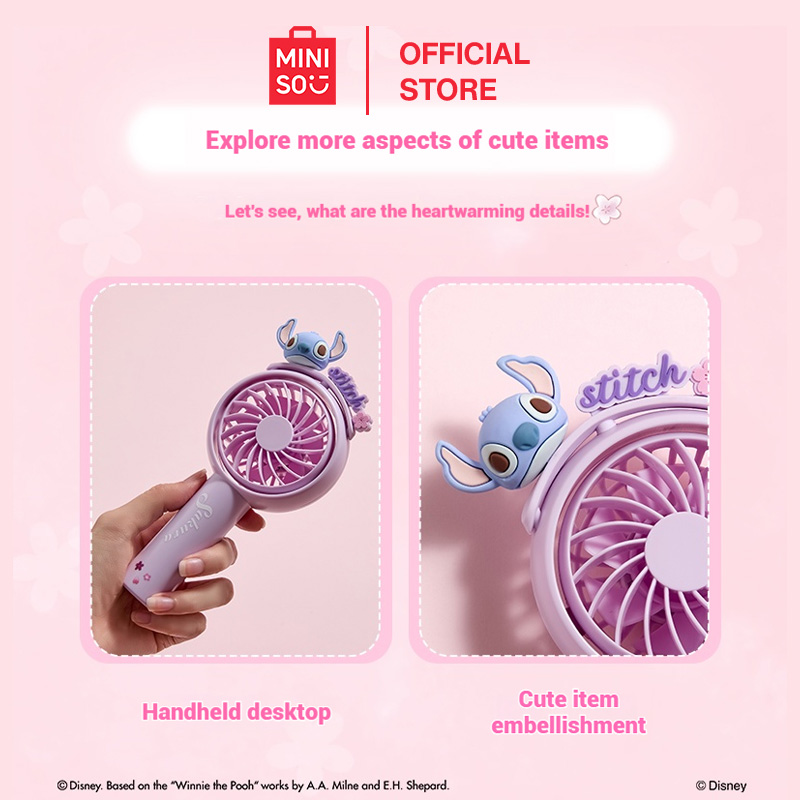 MINISO Official Disney Sakura Season Series 1200mAh Handheld Fan ...