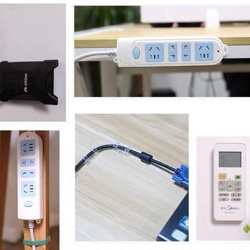 1/3/5pcs Wall Mounted Socket Holder Fixer Patch Self-Adhesive Power ...