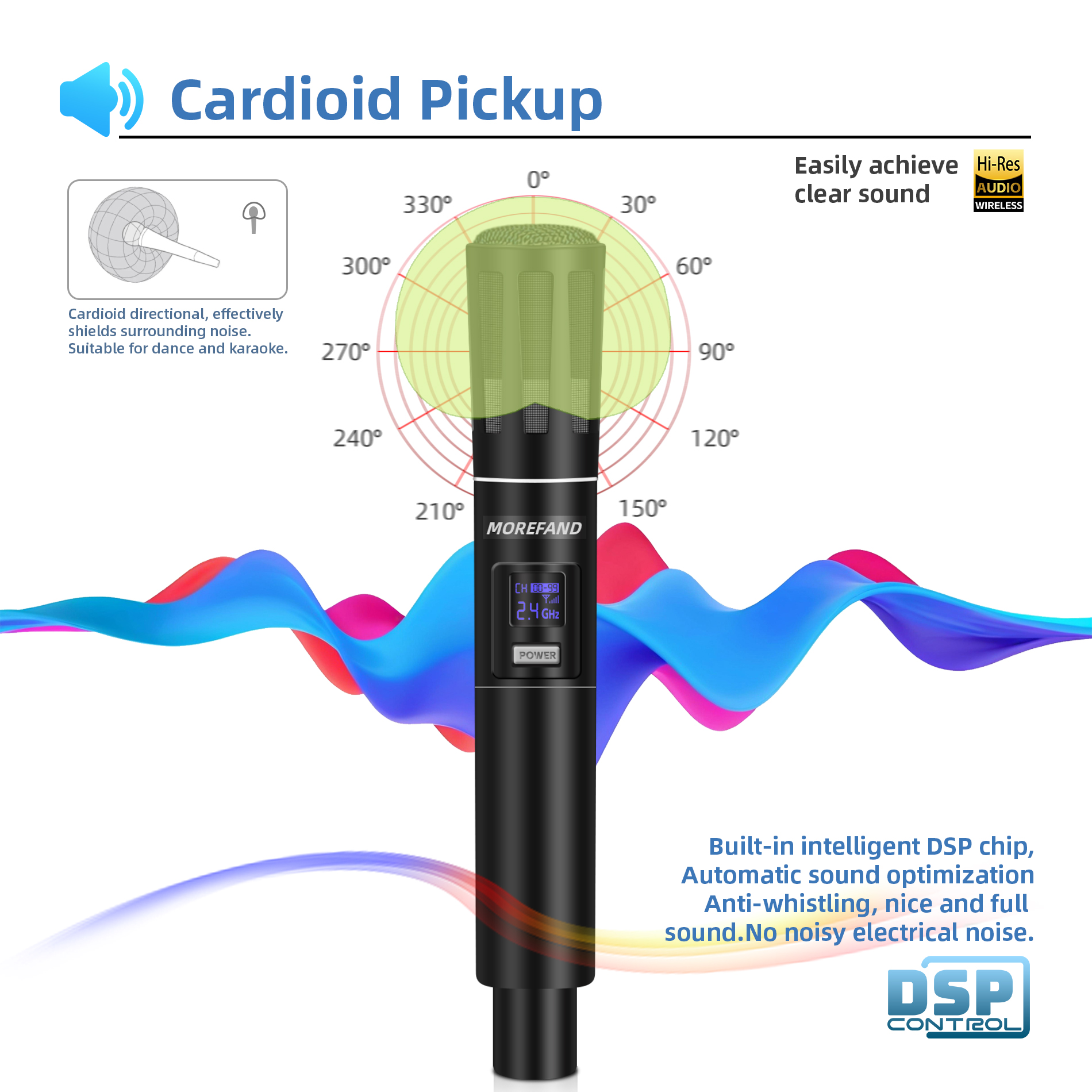 Microphone 59-2 Professional MIC Wireless Microphone Rechargeable ...