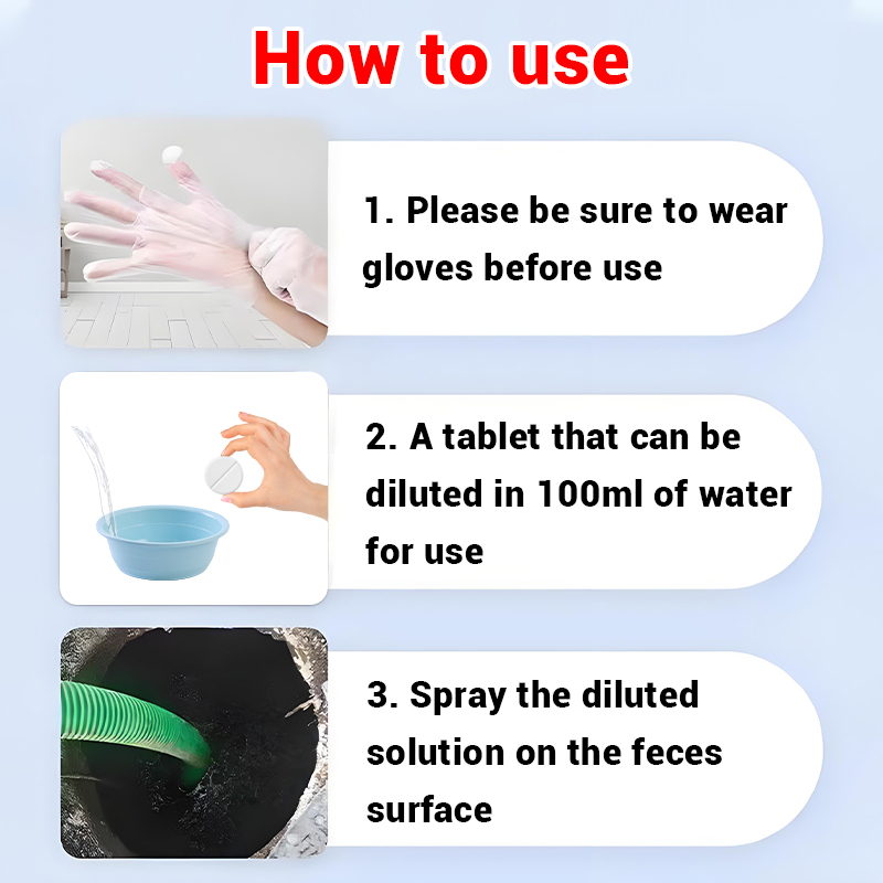 Septic tank cleaner Septic tank odor remover 300 tablets Septic tank ...