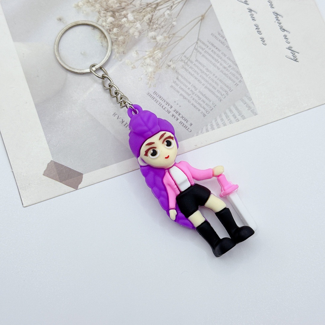 K-pop Demon Hunters Figure Keychain Huntrix Rumi Zoey Jinu Mira ...