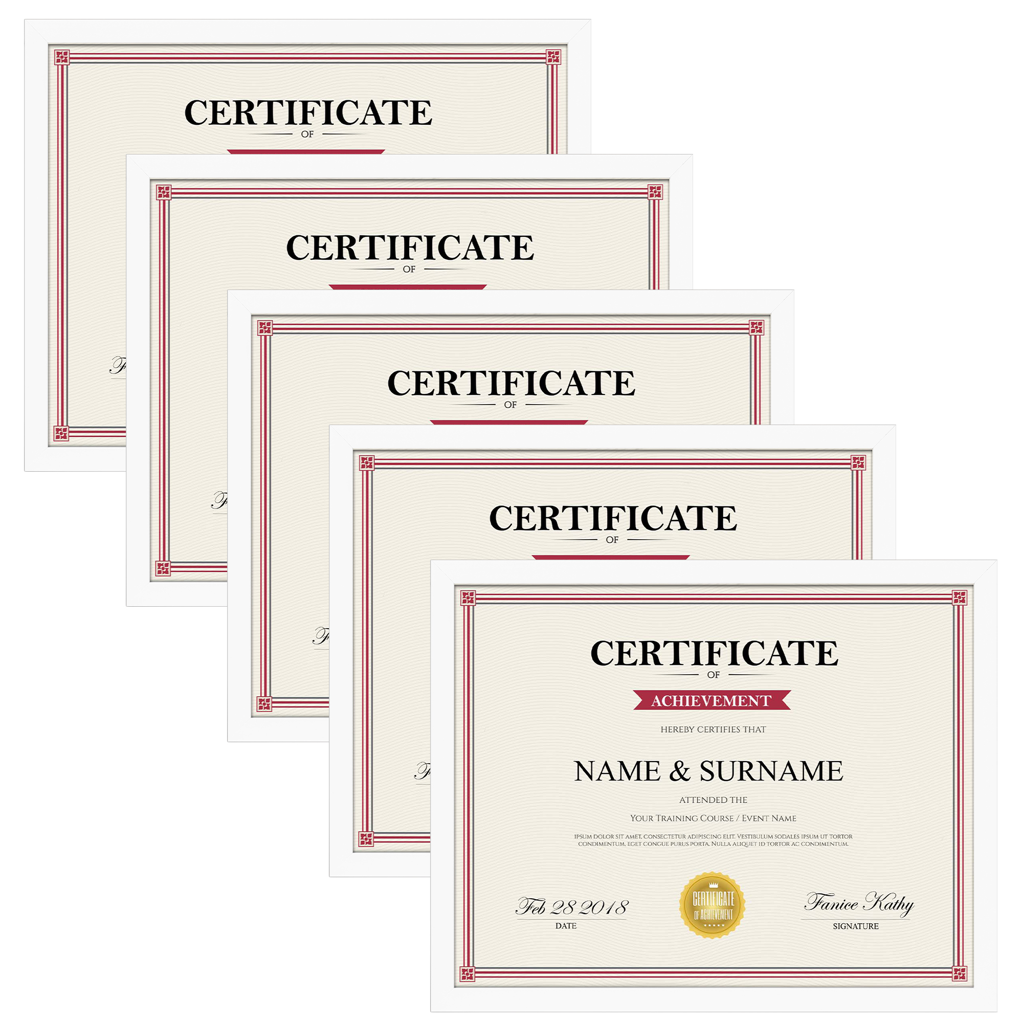 8.5*11 inches CERTIFICATE FRAME PVC COVER Photo Frame Home Decor ...
