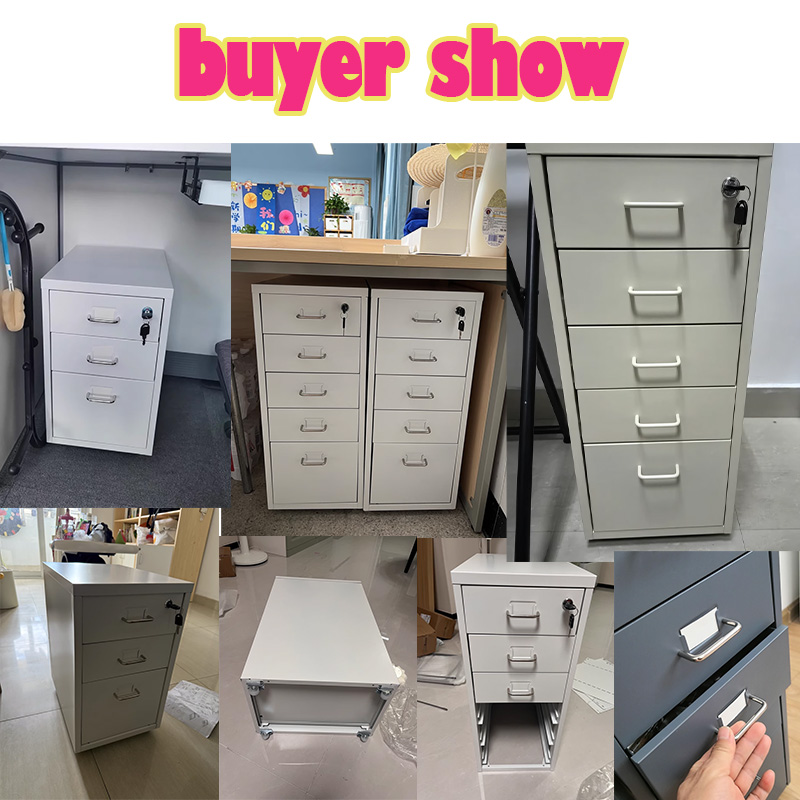 Metal Drawer Cabinet Lockable 3/5/6 Layer Storage Home Office File ...