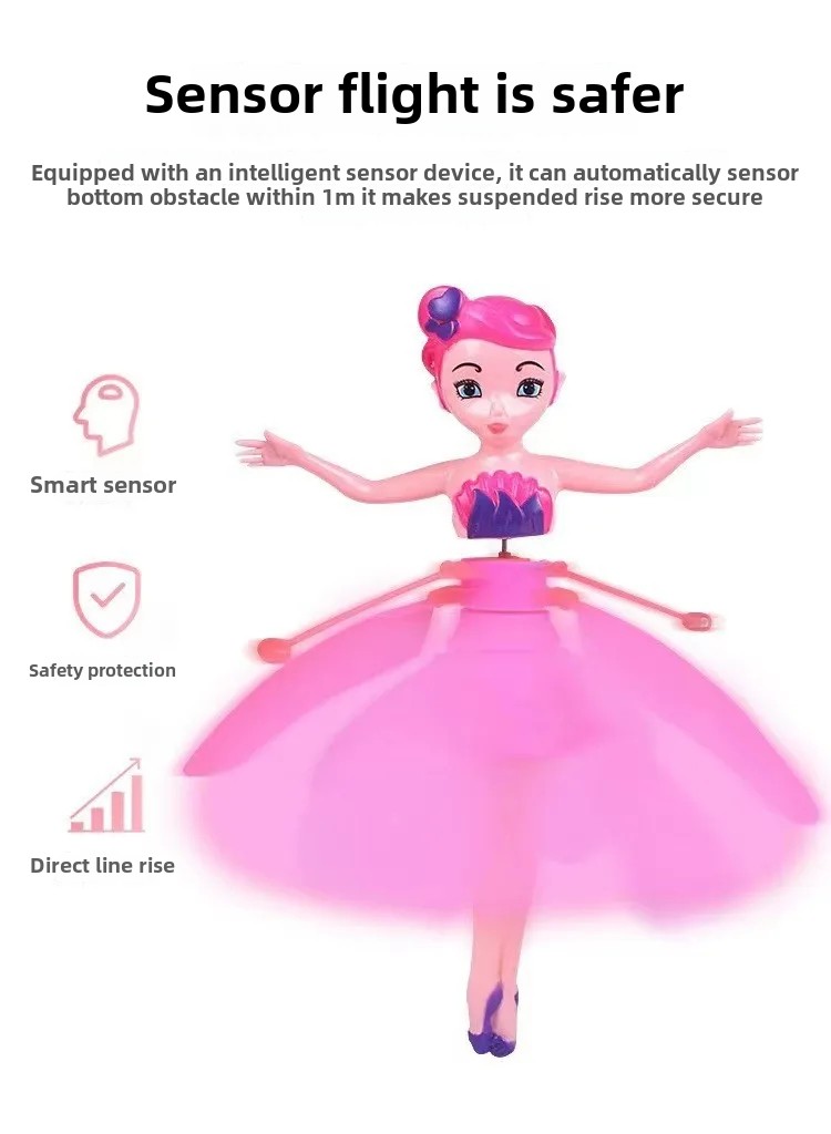 Remote-Controlled Flying Fairy Princess Magic Doll Toy for Kids ...