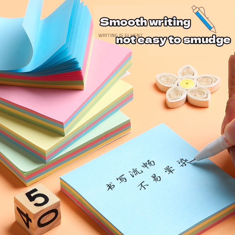 22Pcs 2200 Sheets 76mm Square Color Sticky Notes Multi Style for Notes ...