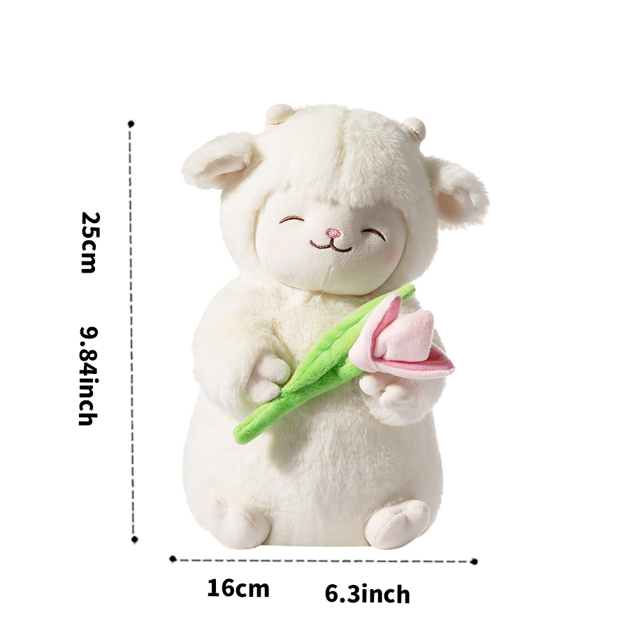 MINISO Sheep Series - Charming Warm White Lamb Plush Toy with A Sweet ...