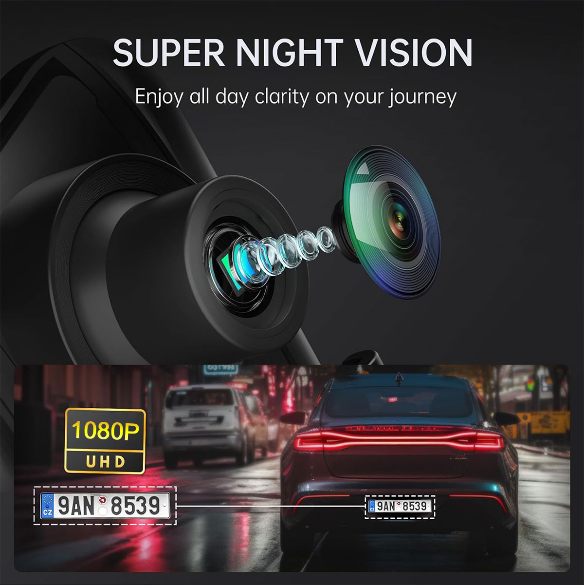 AVIDUS H10 Car Dash Cam 10''IPS TOUCH SCREEN Stream Media Dual Lens ...
