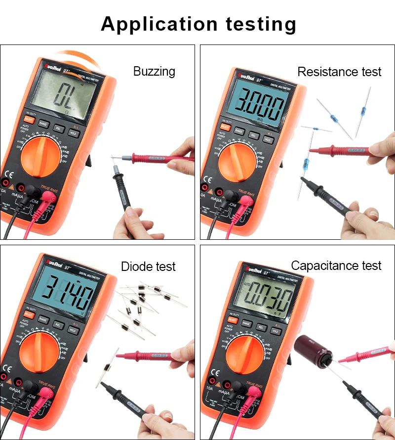 RUOSHUI 97 digital multimeter New Model Auto Range AC DC Voltage ...