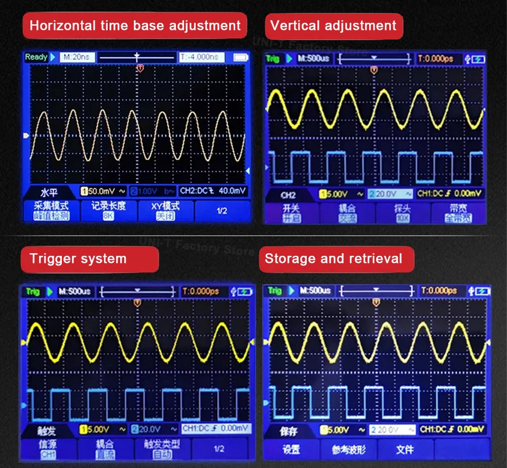 UNI-T UT81A UT81B UT81C UT81D Oscilloscope Multimeter Signal Generator ...