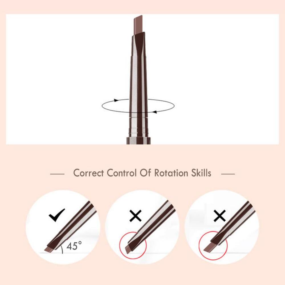 Eyebrow Pencil Pen for Drawing Tiny Brow Hairs and Filling, Double ...