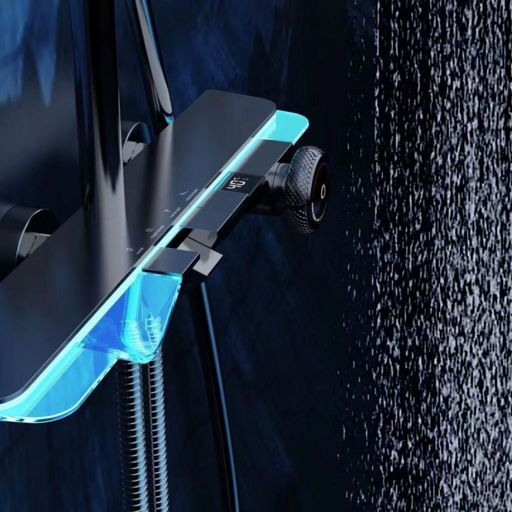 Piano Button Shower Shower Set Smart Digital Display Button Type Water ...