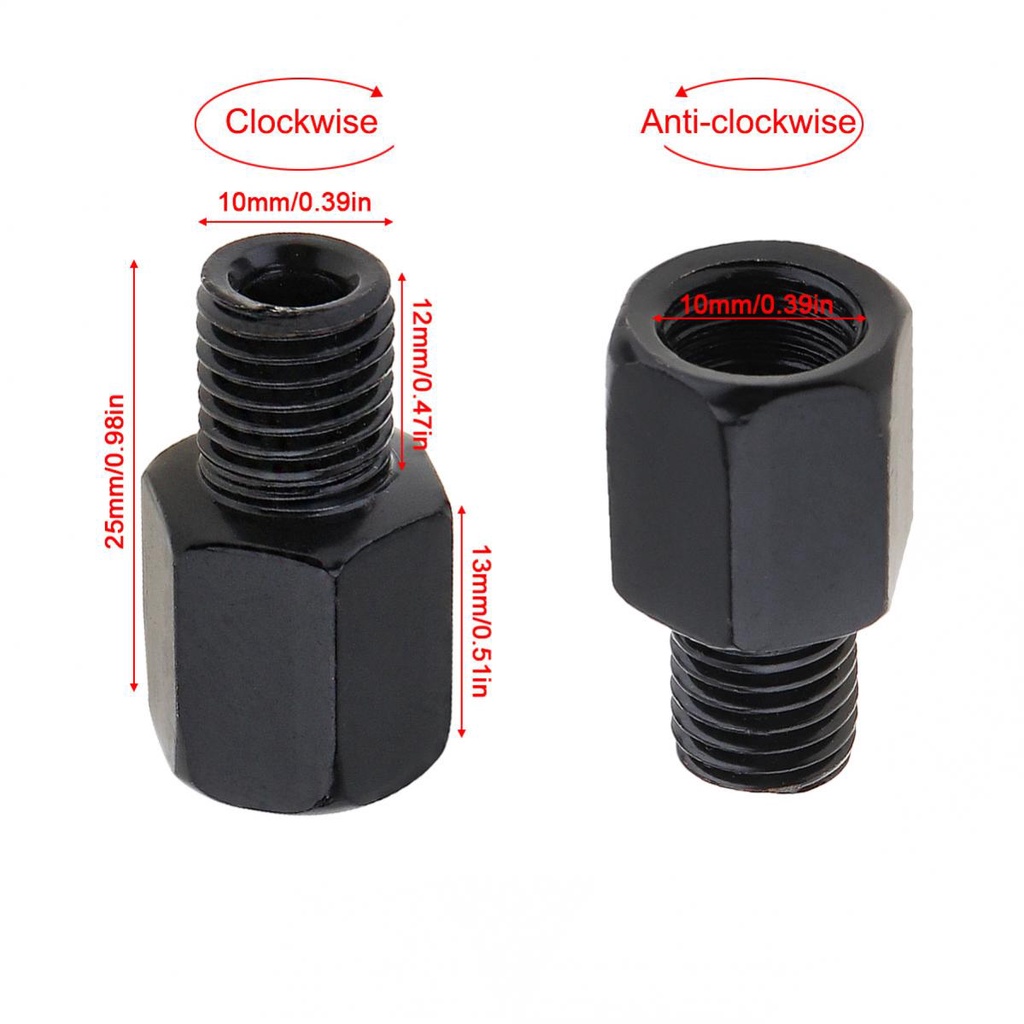 Motorcycle Rearview Mirror Screw Adapter 10mm Counterclockwise to ...