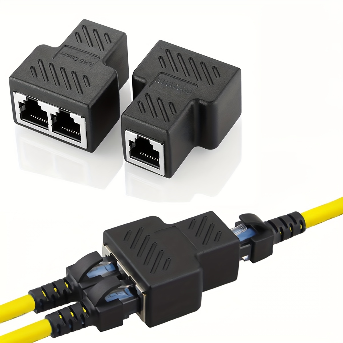 Splitter Adapter USB Network Connector Dual LAN Ethernet Socket ...