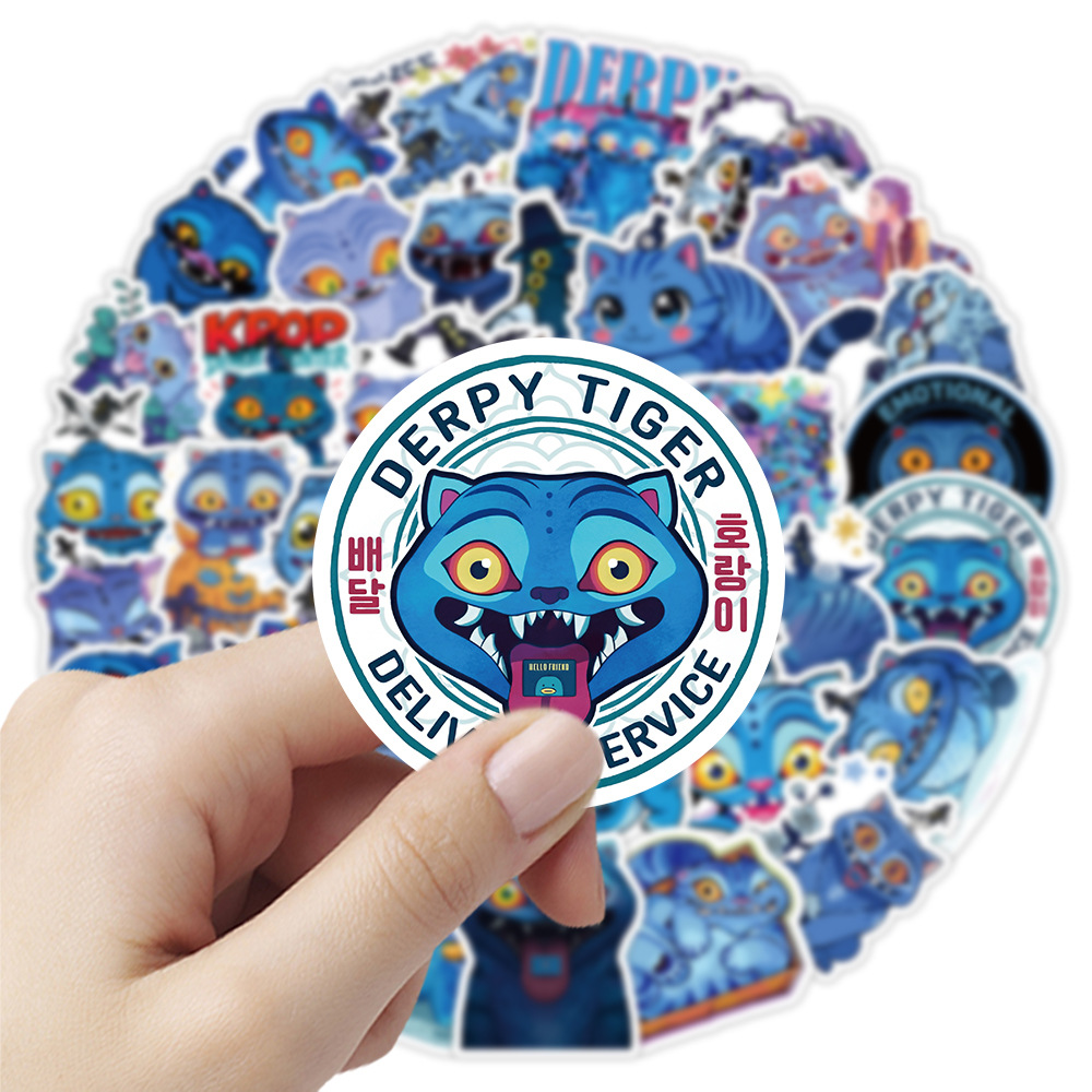50pcs K-pop Demon Hunters Tiger Stickers DIY Laptop Luggage Suitcase ...