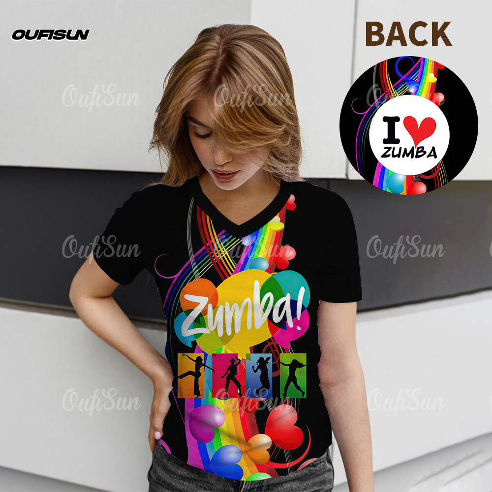 【Free Custom Name & Number】ZUMBA fitness clothing is simple ...