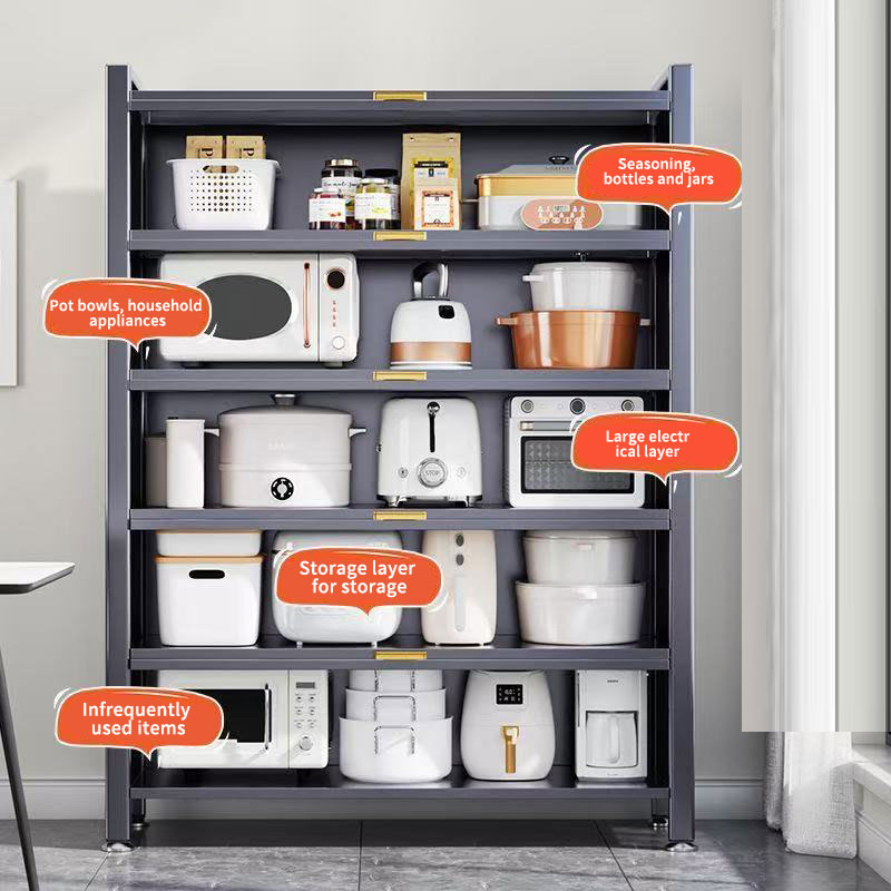 60/80/100CM Dustproof Storage Cabinet Kitchen Rack Carbon Steel ...
