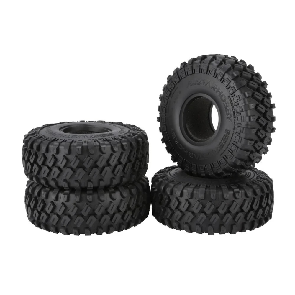 NEEBRC 4PCS 1.9 inch Rubber Rocks Tyres Wheel Tires 100mm 105mm 115mm ...