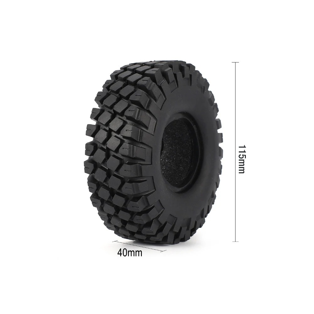 NEEBRC 4PCS 1.9 inch Rubber Rocks Tyres Wheel Tires 100mm 105mm 115mm ...