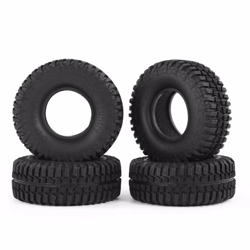 NEEBRC 4PCS 1.9 inch Rubber Rocks Tyres Wheel Tires 100mm 105mm 115mm ...