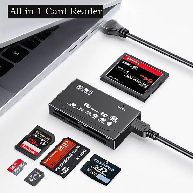 6 in 1 USB Card Reader 480Mbps External Micro SD MMC Mini XD M2 MS TF ...