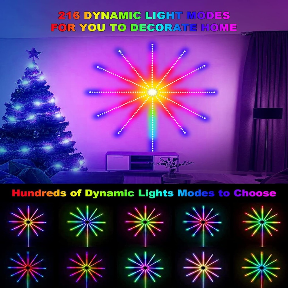 180 LED fireworks Fairy Lights Christmas lights outdoor Decorations for ...