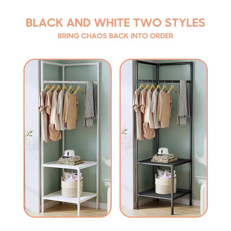 Multi-Function Clothes Hanger Corner Coat Rack Bag Shoe Rack All-in-one ...