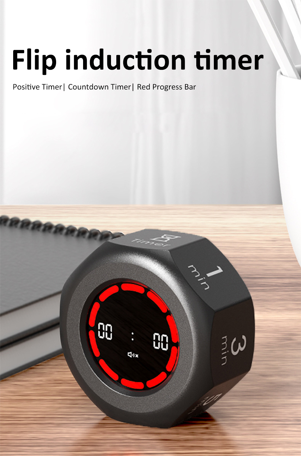 Multi-Hexagon Cube Timer 90-Minute Gravity Sensor Digital Timer with ...