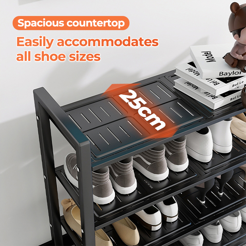 3/4/5 Layers Metal Shoe Rack Stainless Steel Shoes Storage Rack For ...
