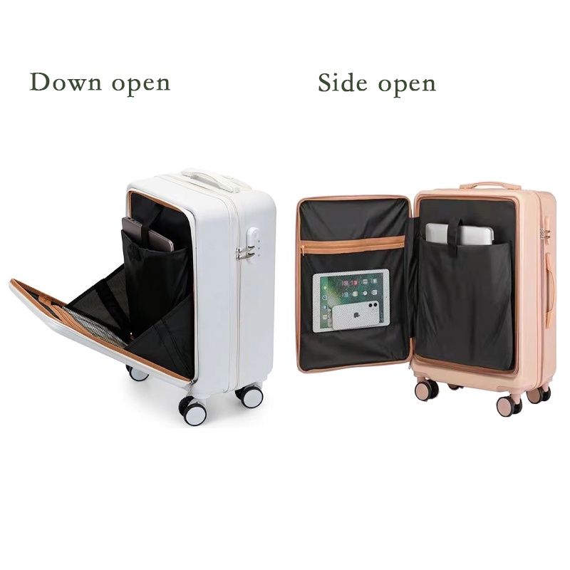 ABC MAISON 20/24/26inch Hand Carry Luggage Suitcase Full Front Open ...