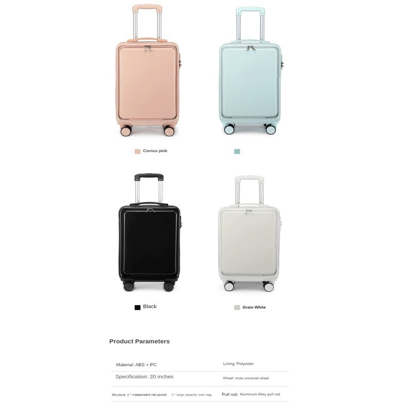 ABC MAISON 20/24/26inch Hand Carry Luggage Suitcase Full Front Open ...