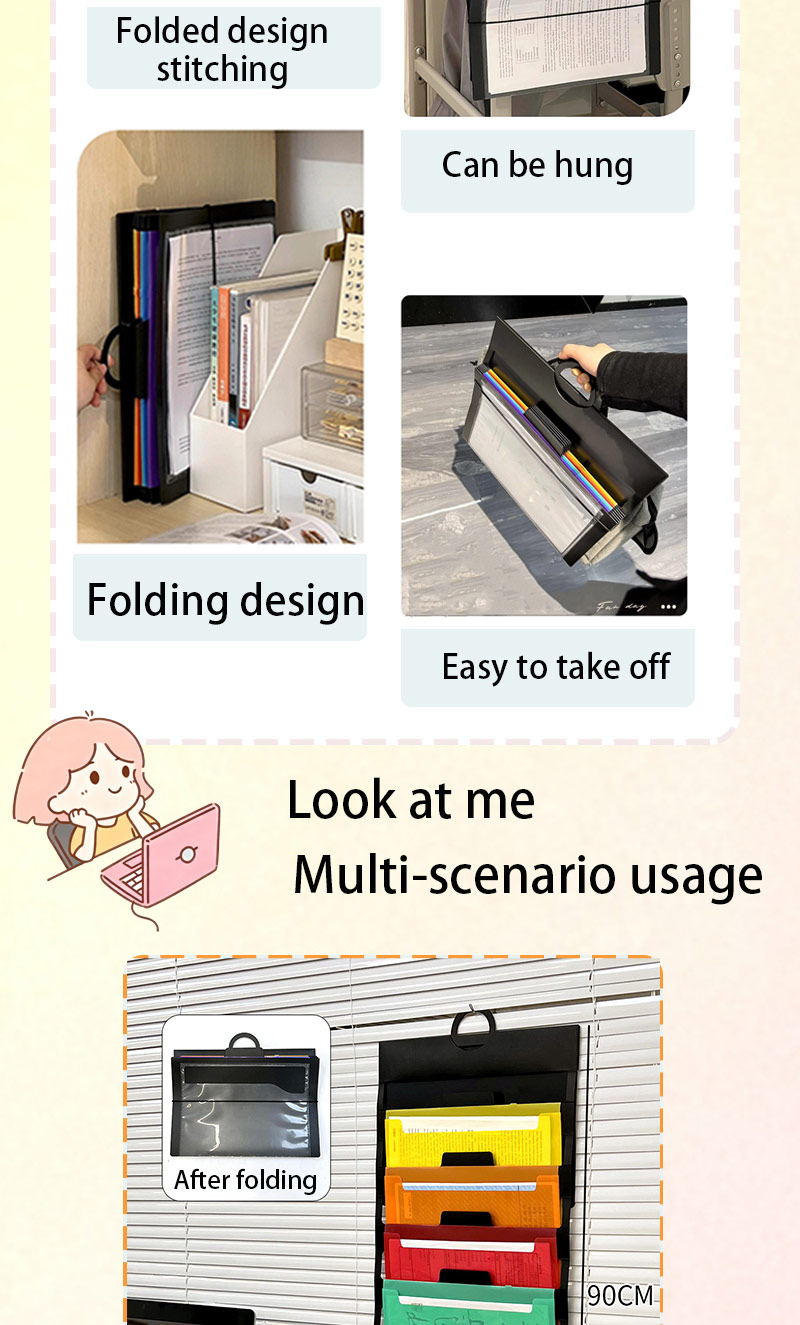 Hanging File Organizer Paper Organizer Drawer Document Receipt Folder ...