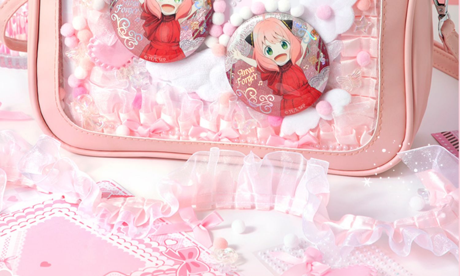 Ita Bag Decoration Kits Labels Stickers For Cartoon Bag Hot Pink Blue ...