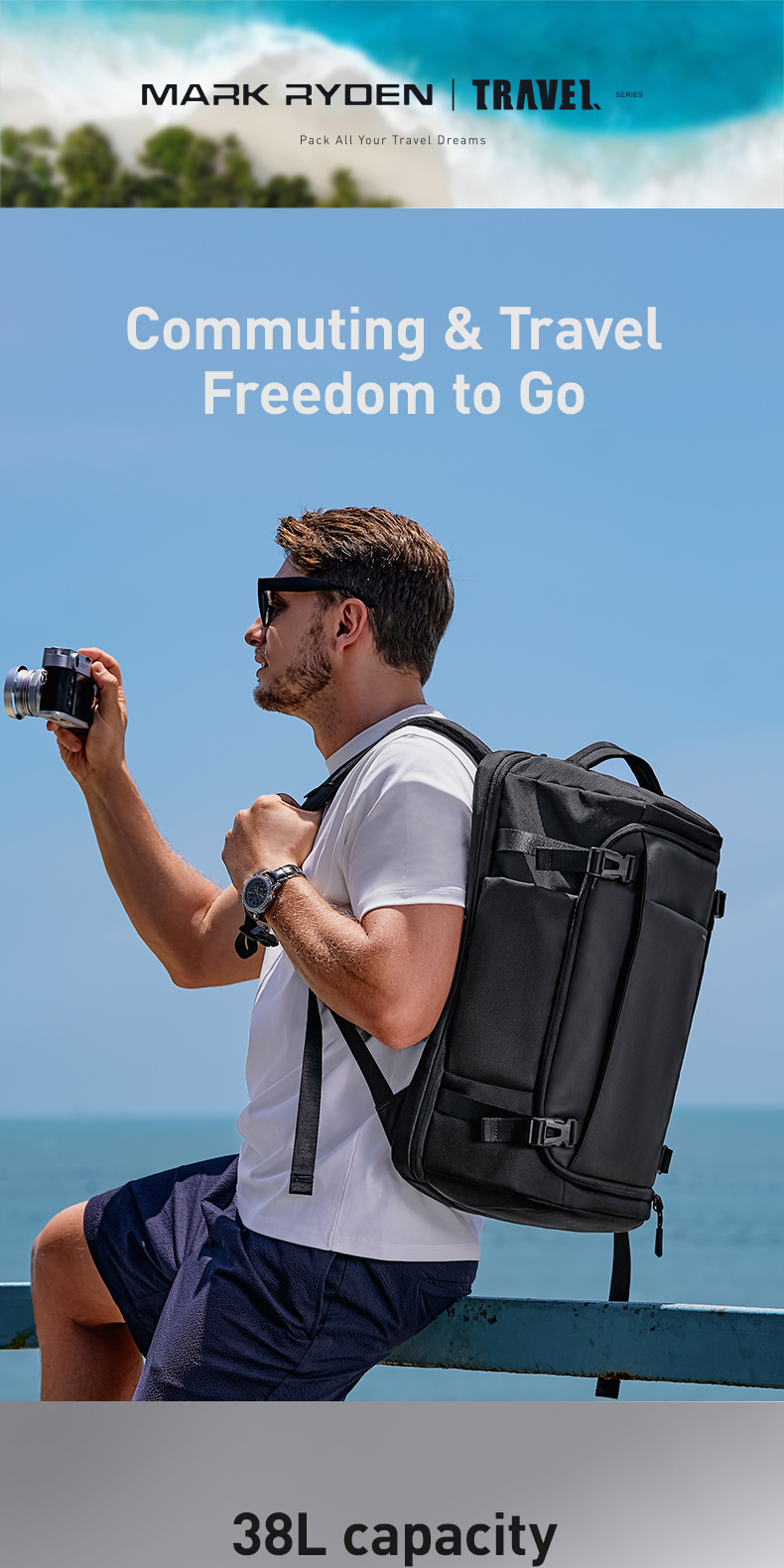 MARK RYDEN Travel Backpack For Men | Shopee Philippines