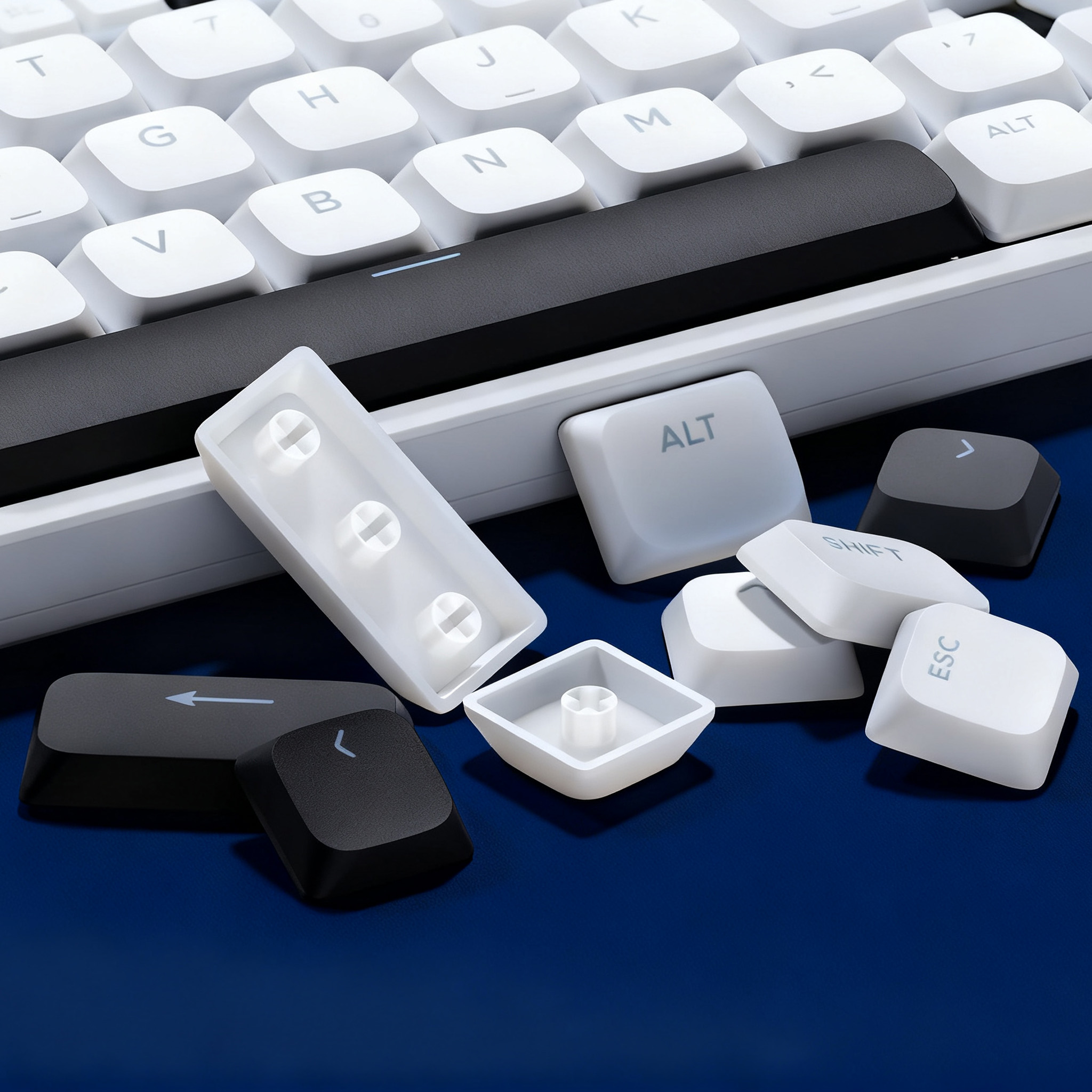 120-Key Low Profile Keycap Top Print Shine Through PBT Keycaps for MX ...
