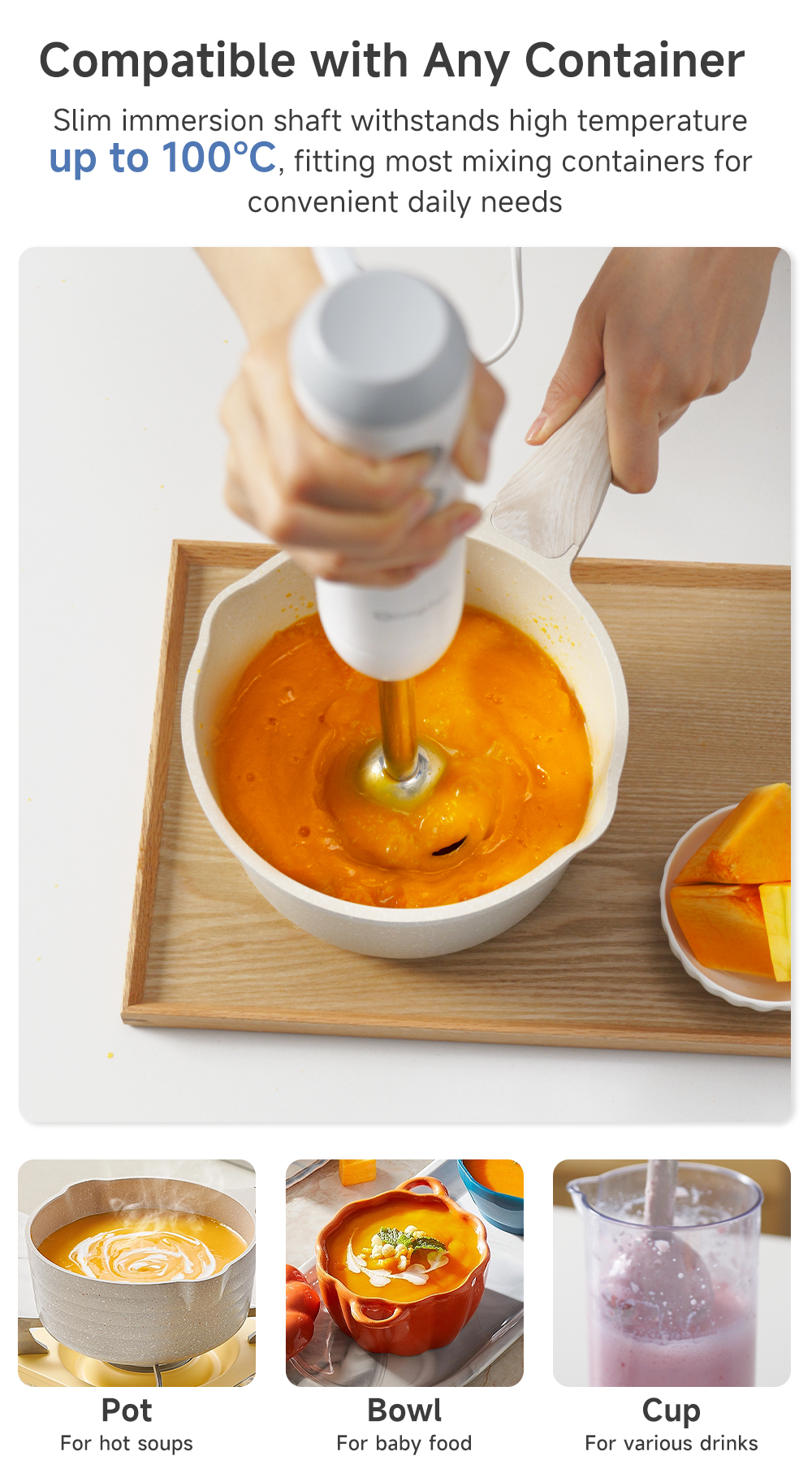 Simplus 4IN1 Handheld Blender Electric Hand Mixer Multi-Function Food ...