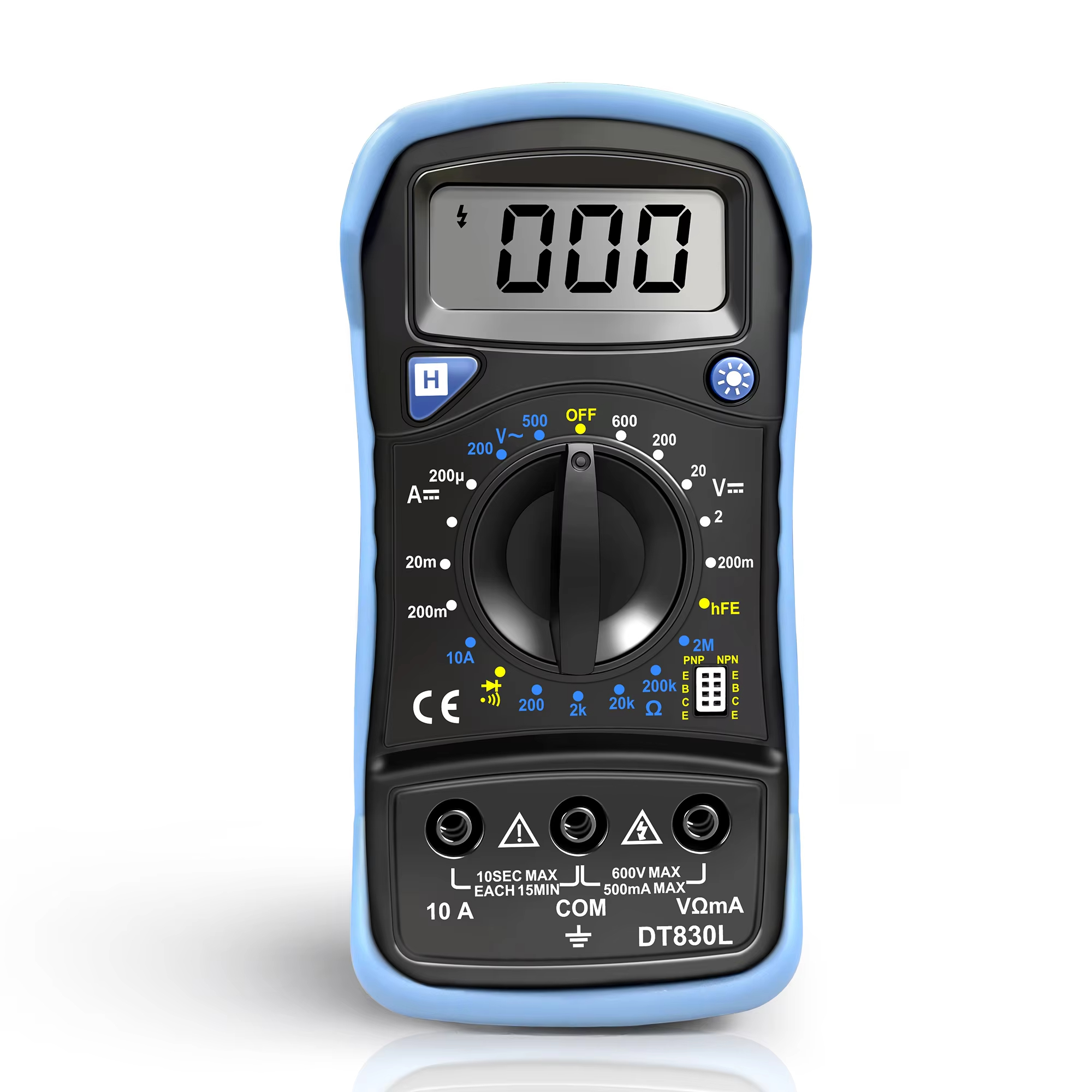 KUAIQU DT830L Handheld Digital Multimeter LCD Backlight Portable AC/DC ...