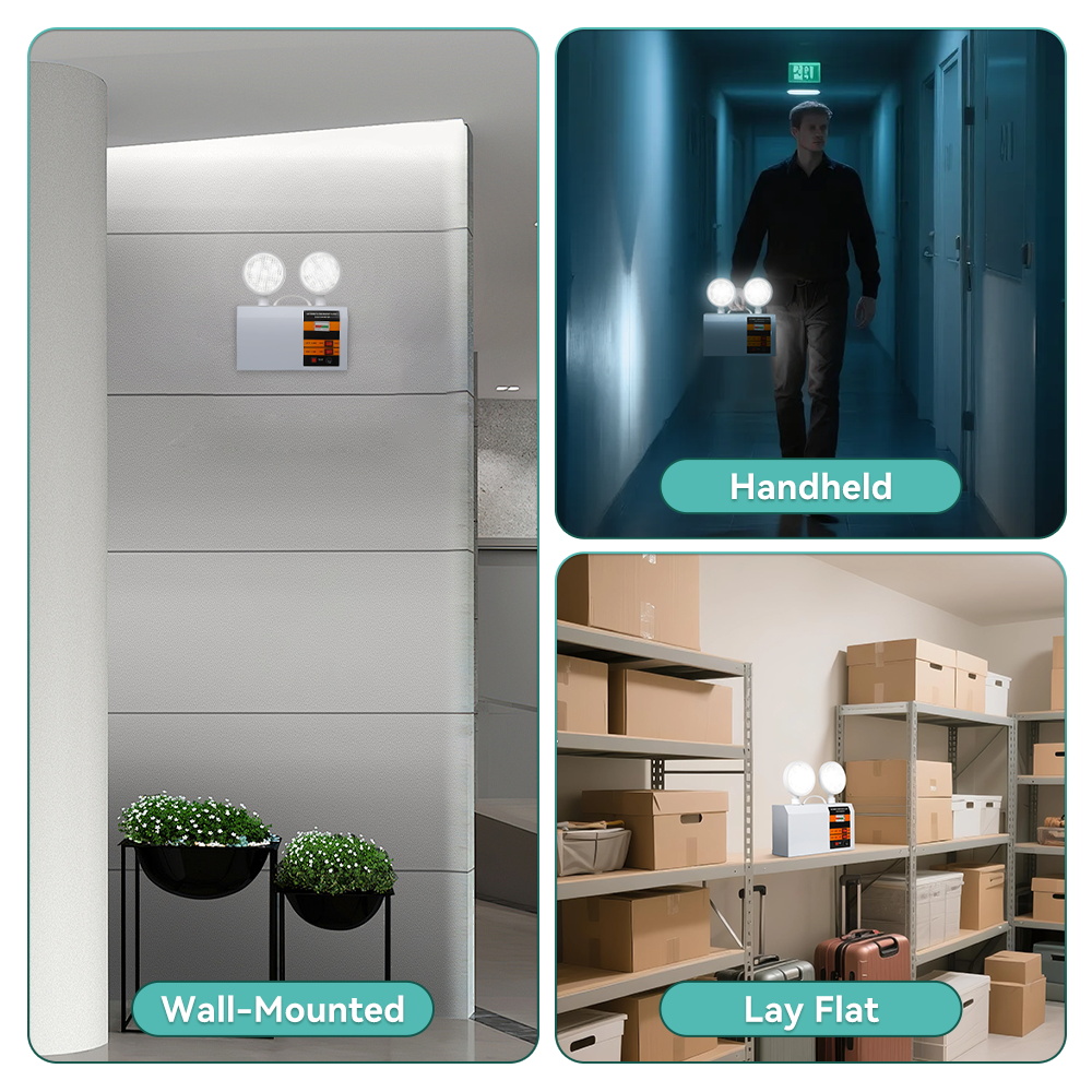 LED Emergency Light Dual Head Emergency Corridor Safety Lamp | Shopee ...
