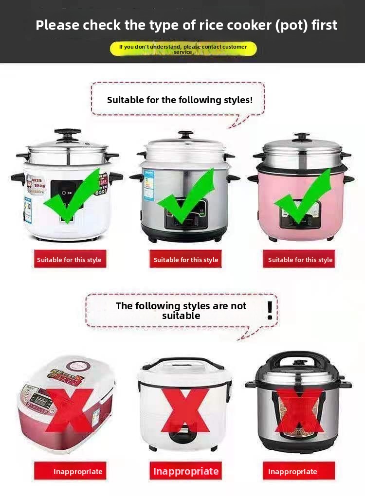 1.8L10cups 304 Stainless liner Rice cooker inner pot replancement Glass ...