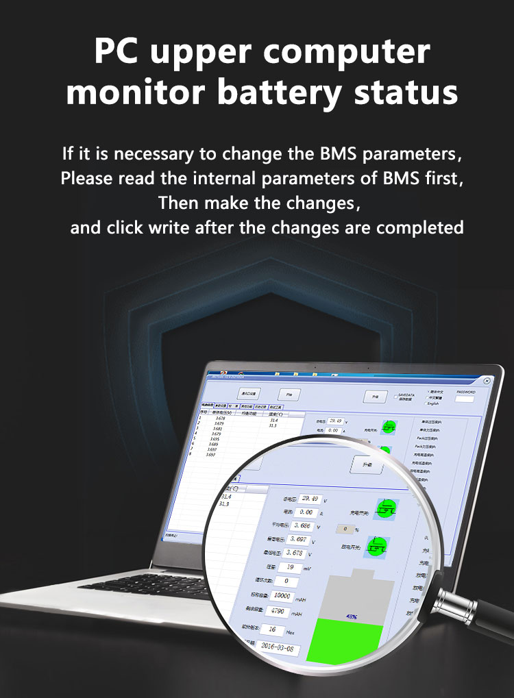 JBD BMS Smart BT 20A 30A 40A 50A Current 7S 8S 10S 12S 13S 14S 20A ...