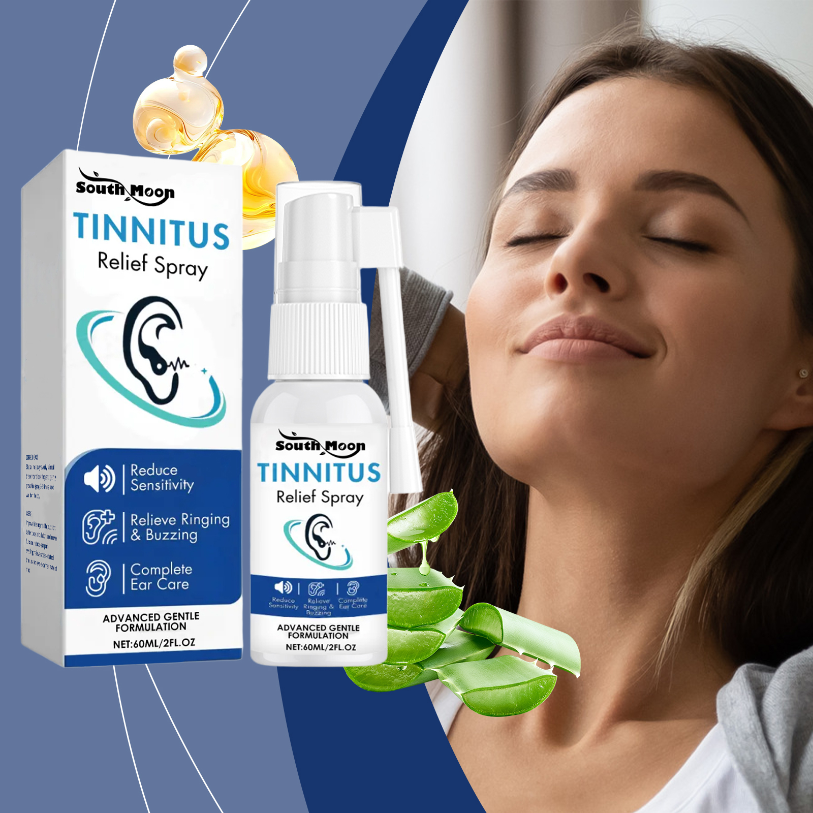 SouthMoon Tinnitus Ear Drops, Relieve Ringing Ears, Reduce Ear Noise ...