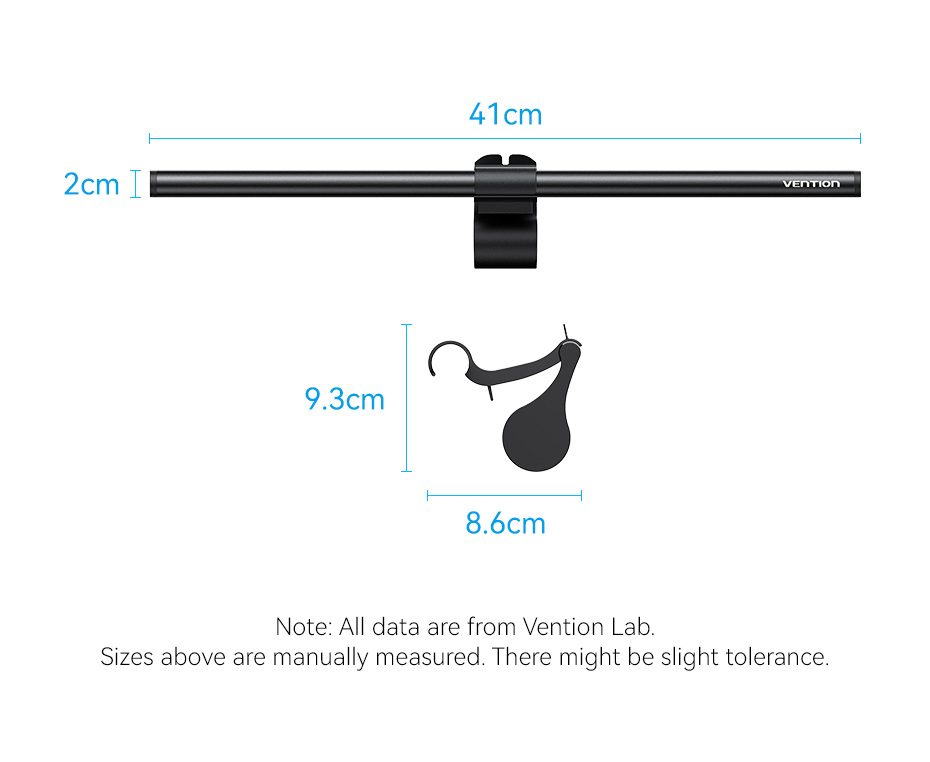 Vention USB Clip Screen Monitor Light Bar Aluminum Alloy Black Model ...