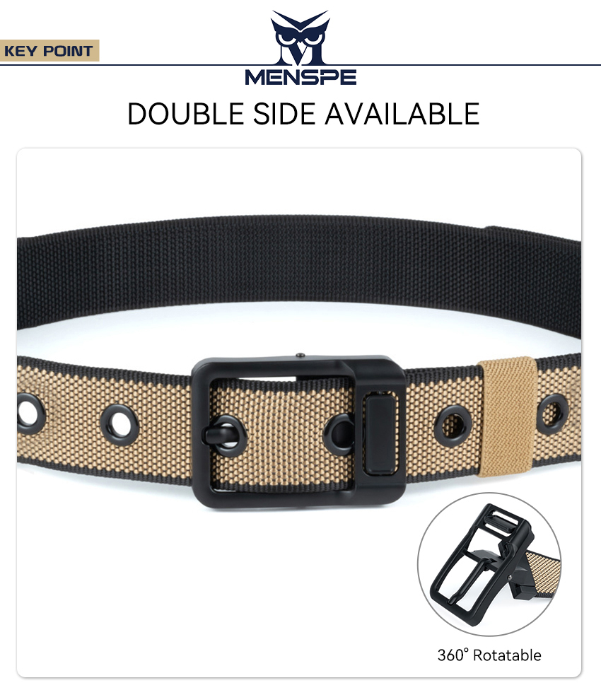 MENSPE Men Sports Belt Outdoor Belt Adjustable Belt Rotating Buckle ...