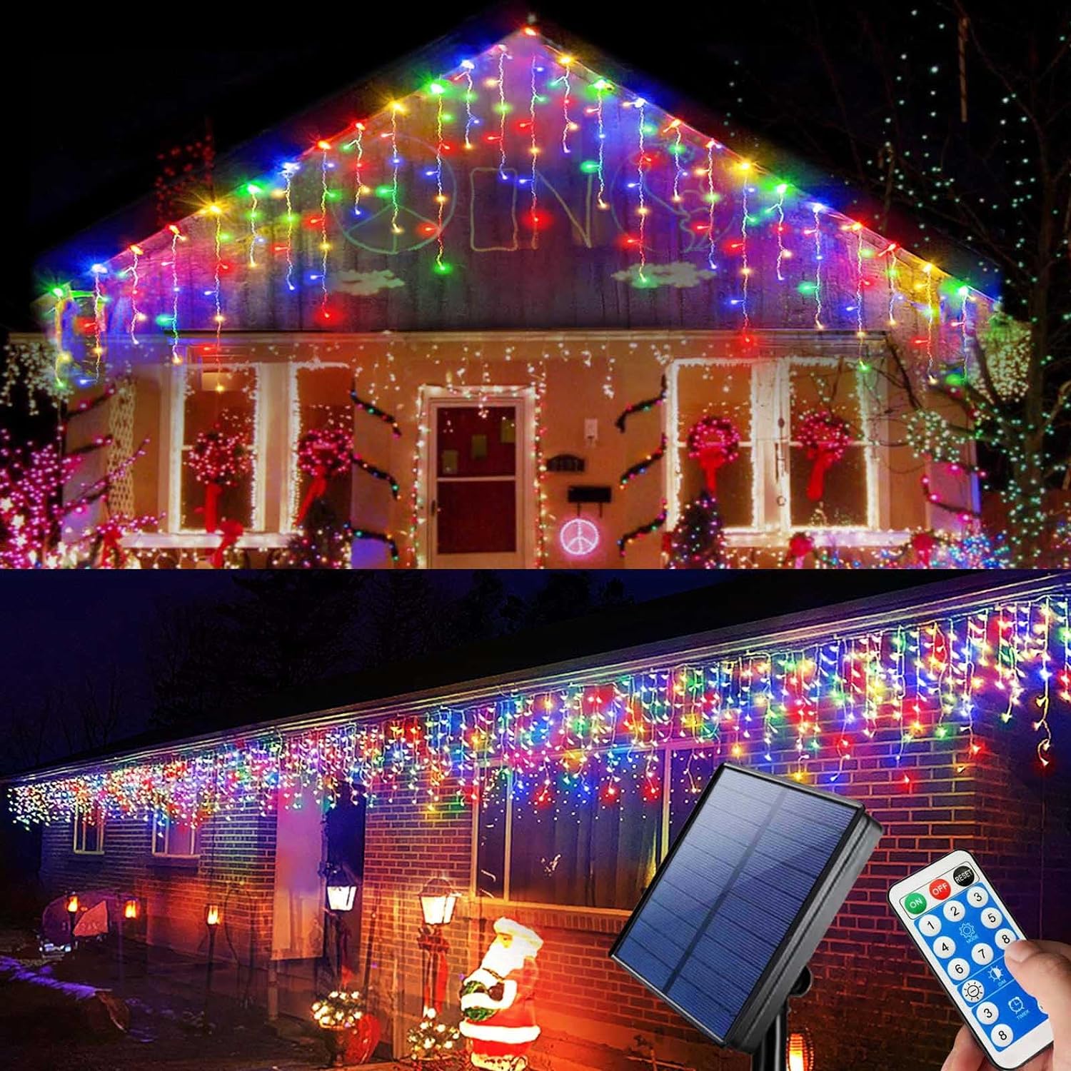 lampu raya solar Curtain Lights 4m Waterproof Fairy String light for ...