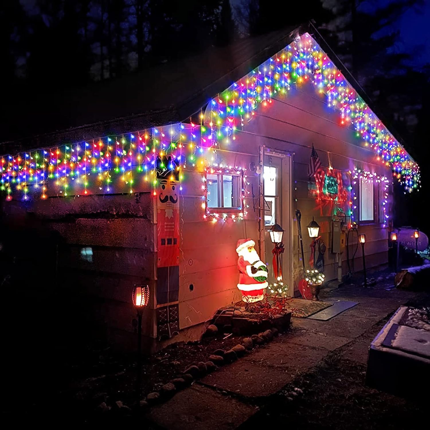 lampu raya solar Curtain Lights 4m Waterproof Fairy String light for ...