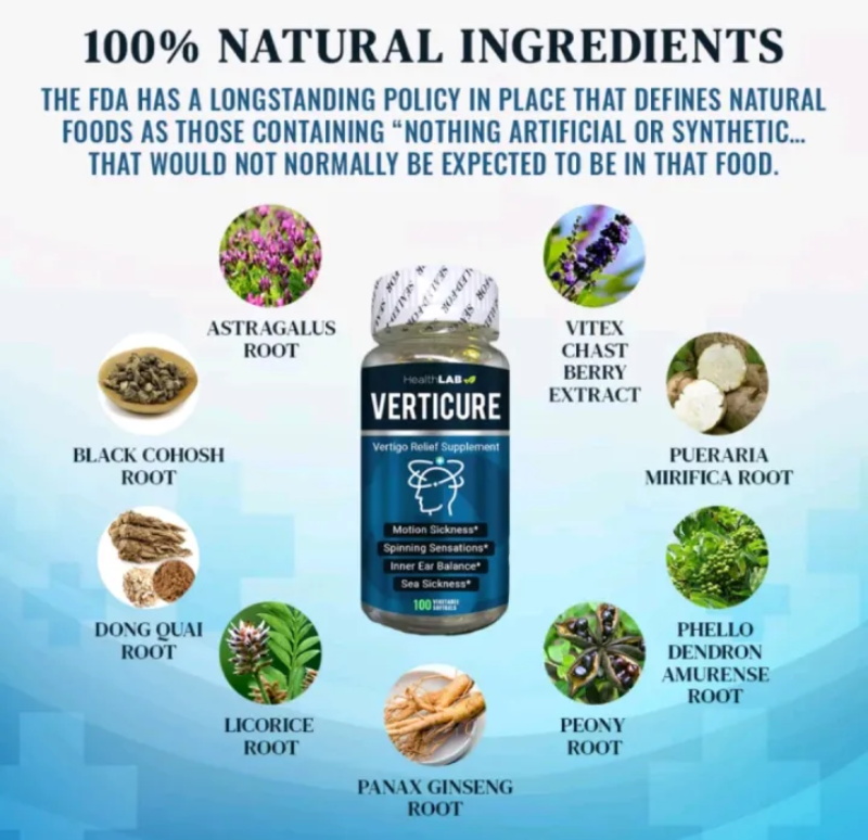 VERTICURE Advance- Natural Ingredients Treatment For Vertigo, Migraine ...