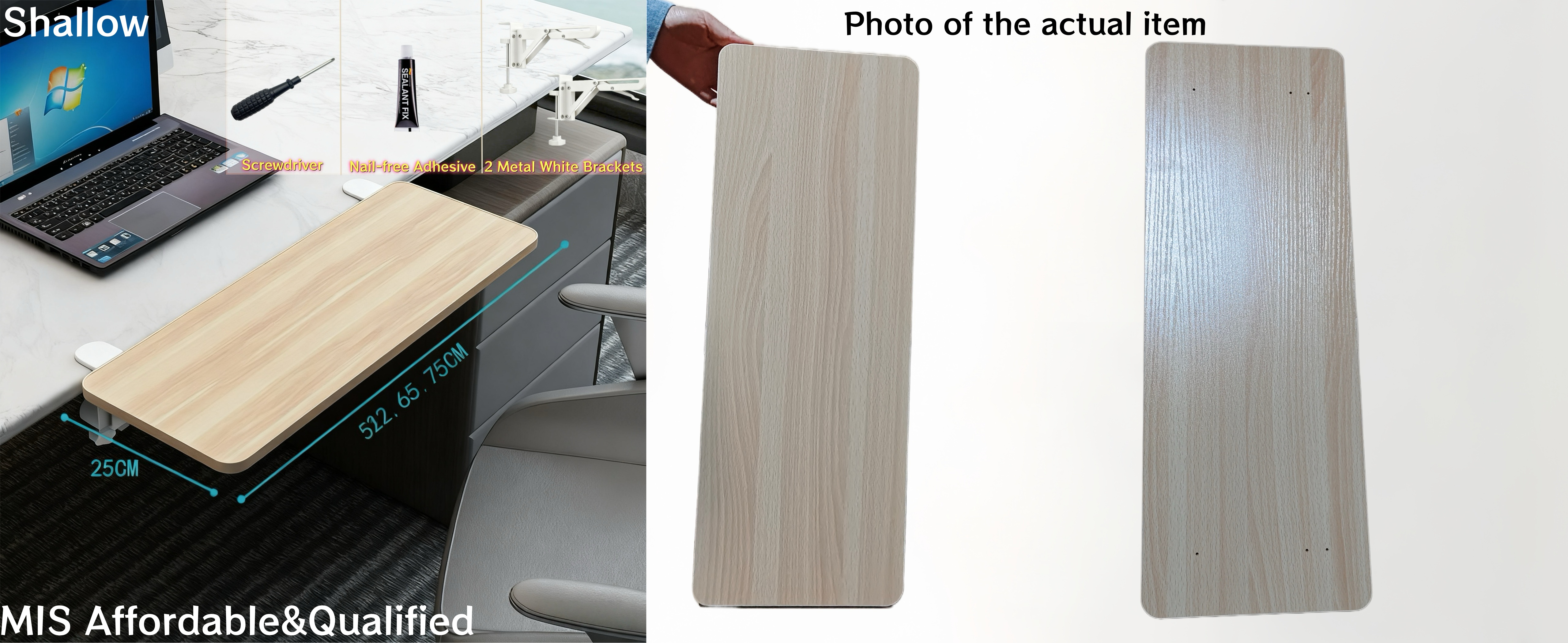 No-Drill Desk Extender, Foldable & Easy Setup to Free Up Your Desk ...
