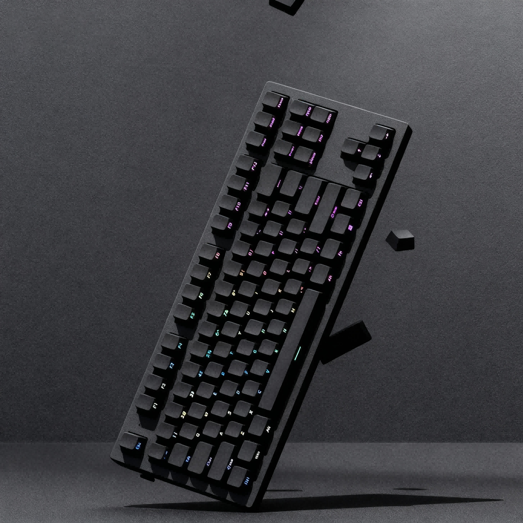 140 Keys Black Side Print PBT Keycaps Double Shot Shine Through Keycaps ...