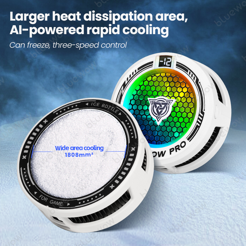 BlueWow X109 AI smartphone cooler 3-speed adjustable digital display ...