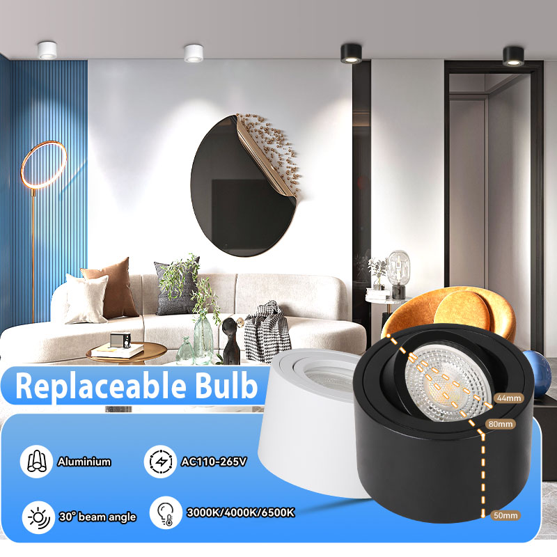 Replaceable LED Downlight Surface Mounted Pin Light Ceiling Spotligh ...